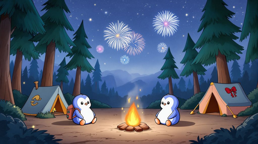 light pink in color pudgy penguin camping at Disney’s ft wildness with my family.