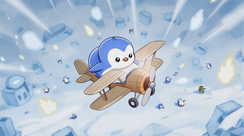 pengu dropping bombs