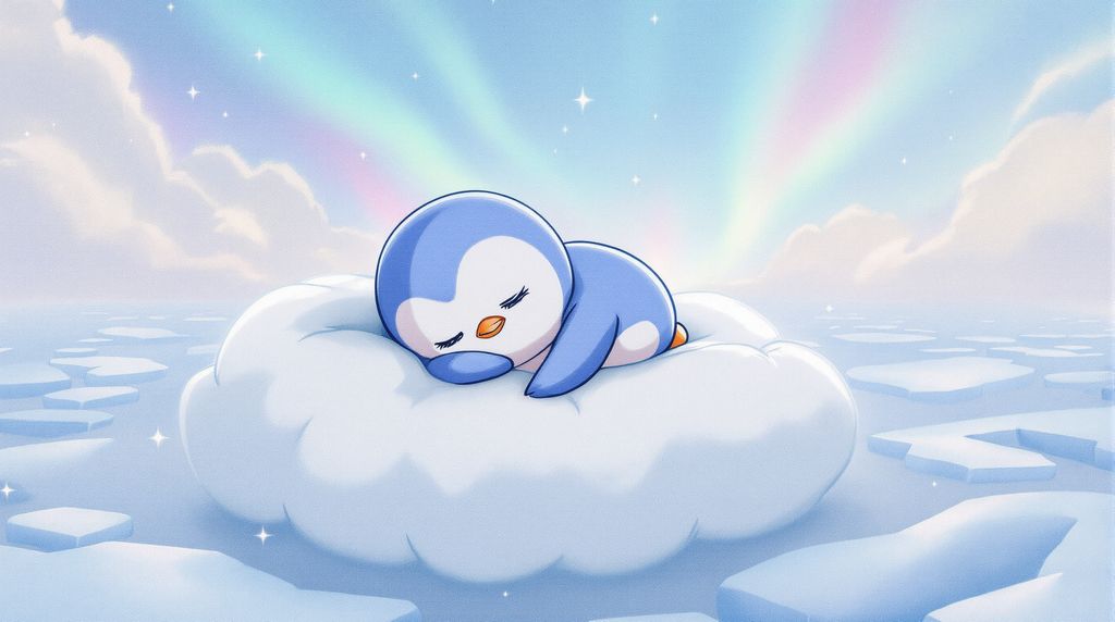 a sweet girl penguin who crashes out sometimes