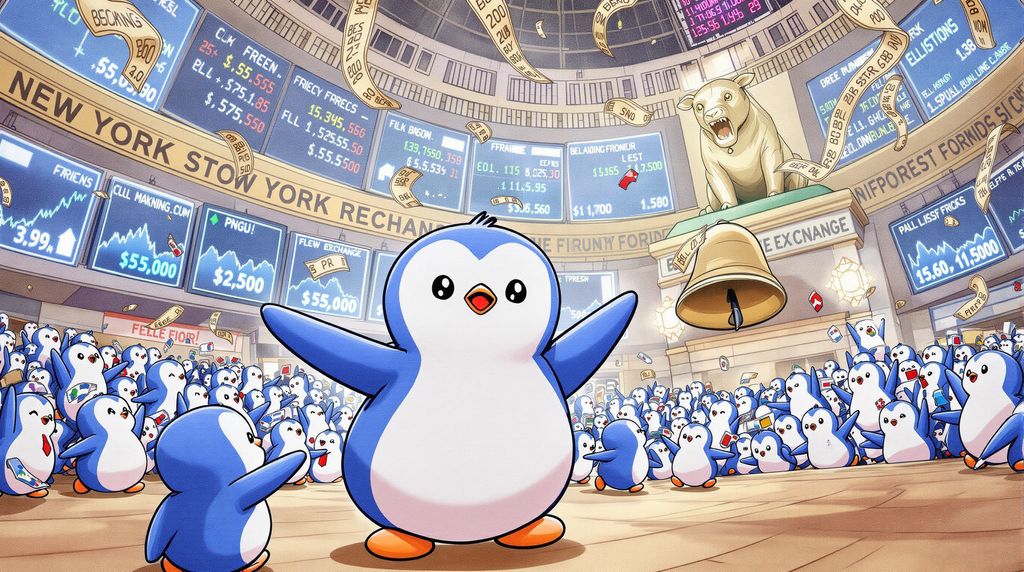 Penguins on the new york stock exhange trading like in the 90s