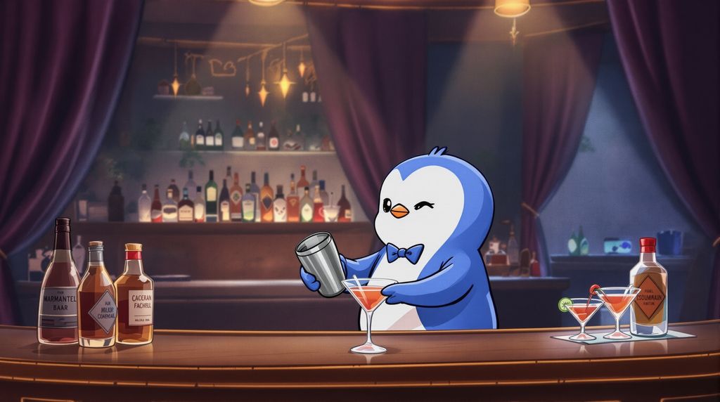 create a beautiful pudgy coktail bar